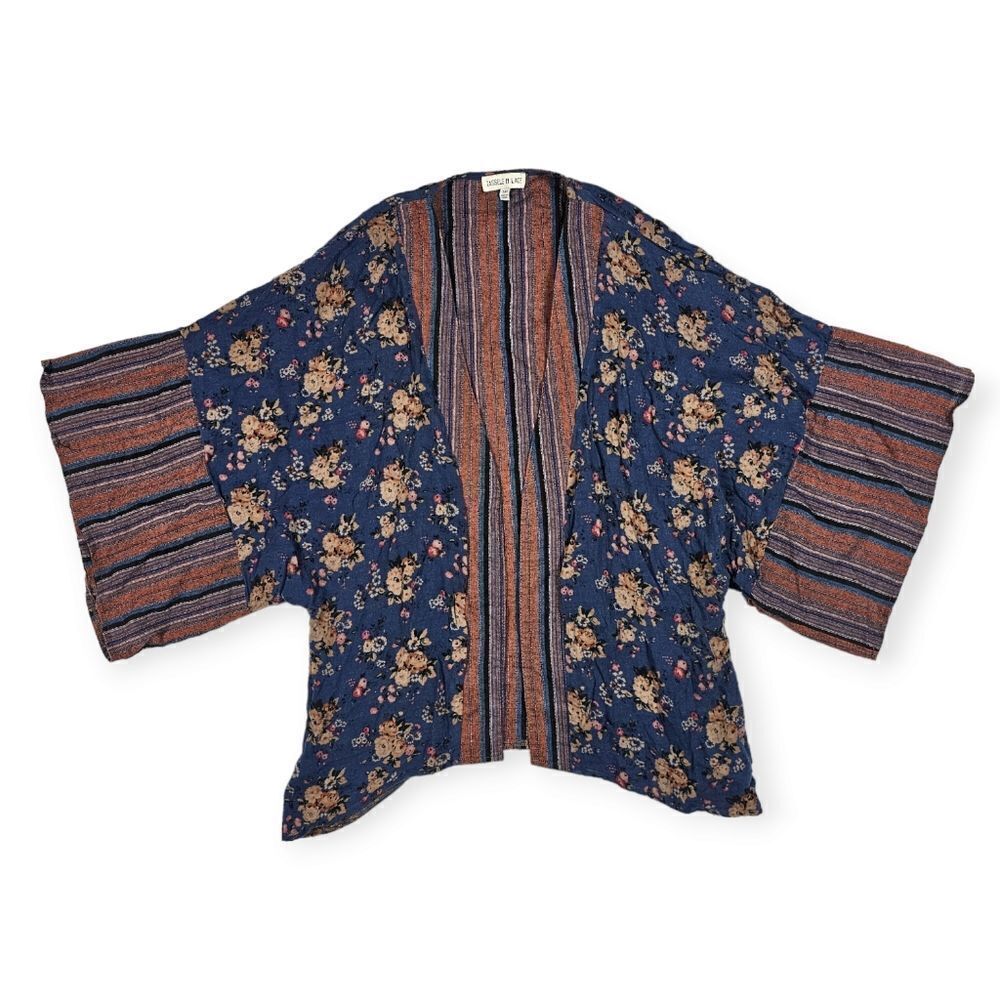 Tassels N Lace Floral Serape Oversized Shaw Cardigan Women's‎ Size Small
